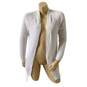 BP Womens XS Beige Open Front Duster Cardigan Cotton Long Sweater Long Sleeve